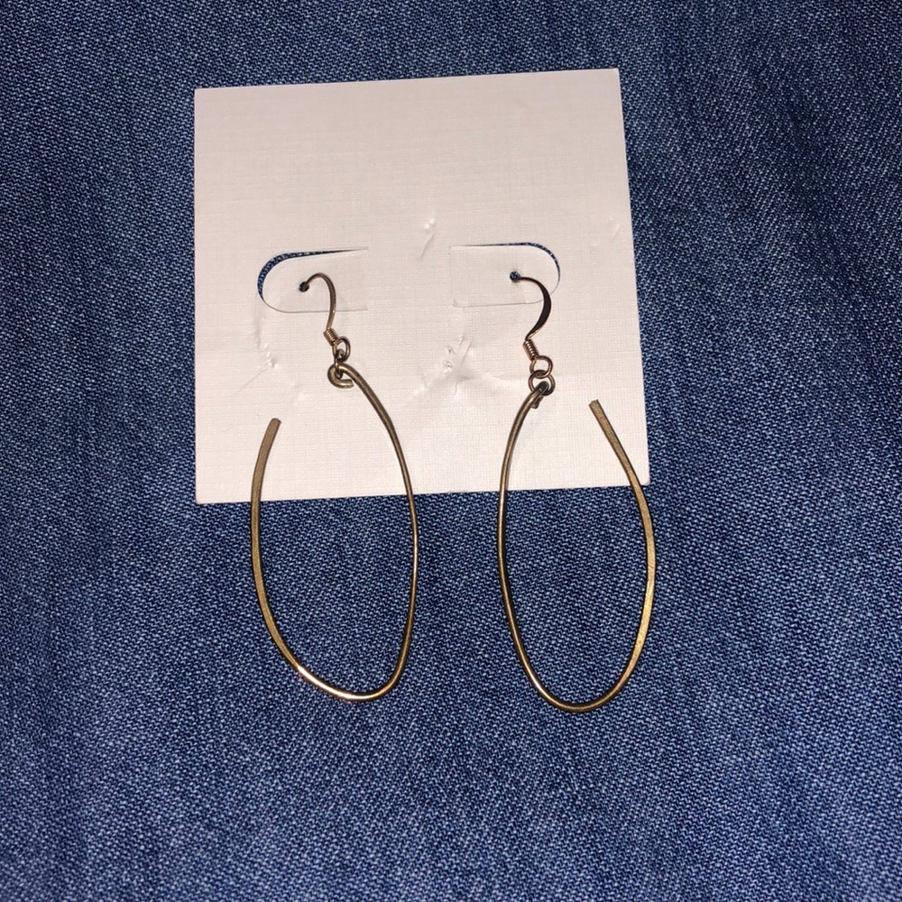 Brass Handmade Earrings Local Abstract Minimal Gold Jewelry Boho Unique Simple